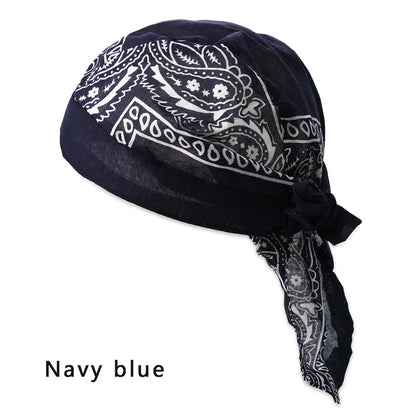 2021 New Quick Dry Cotton Pirate Hat Elastic Adjustable Cancer Chemo Cap Men Women Outdoor Sport Bandana Cycling Headscarf