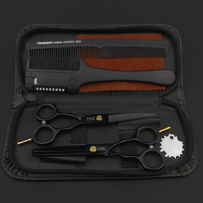 5.5 '' 440c Stainless Steel Scissor Professional Hairdressers Hair Scissors Hair Cutting Salon Hairdressing Thinning Shears Set