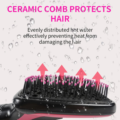 Hot Sale One Step  Hair Comb Negative Ion Hair Dryer Brush Curling Straight Wet And Dry Straight Curler Hot Air Comb