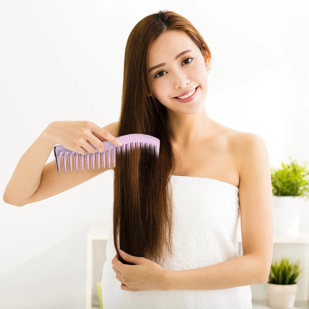 Resin Electroplating Hairdressing Comb Hair Brush Large Wide Tooth Comb Haircut Tool Salon Barber Combs Styling