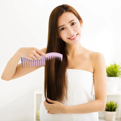 Resin Electroplating Hairdressing Comb Hair Brush Large Wide Tooth Comb Haircut Tool Salon Barber Combs Styling