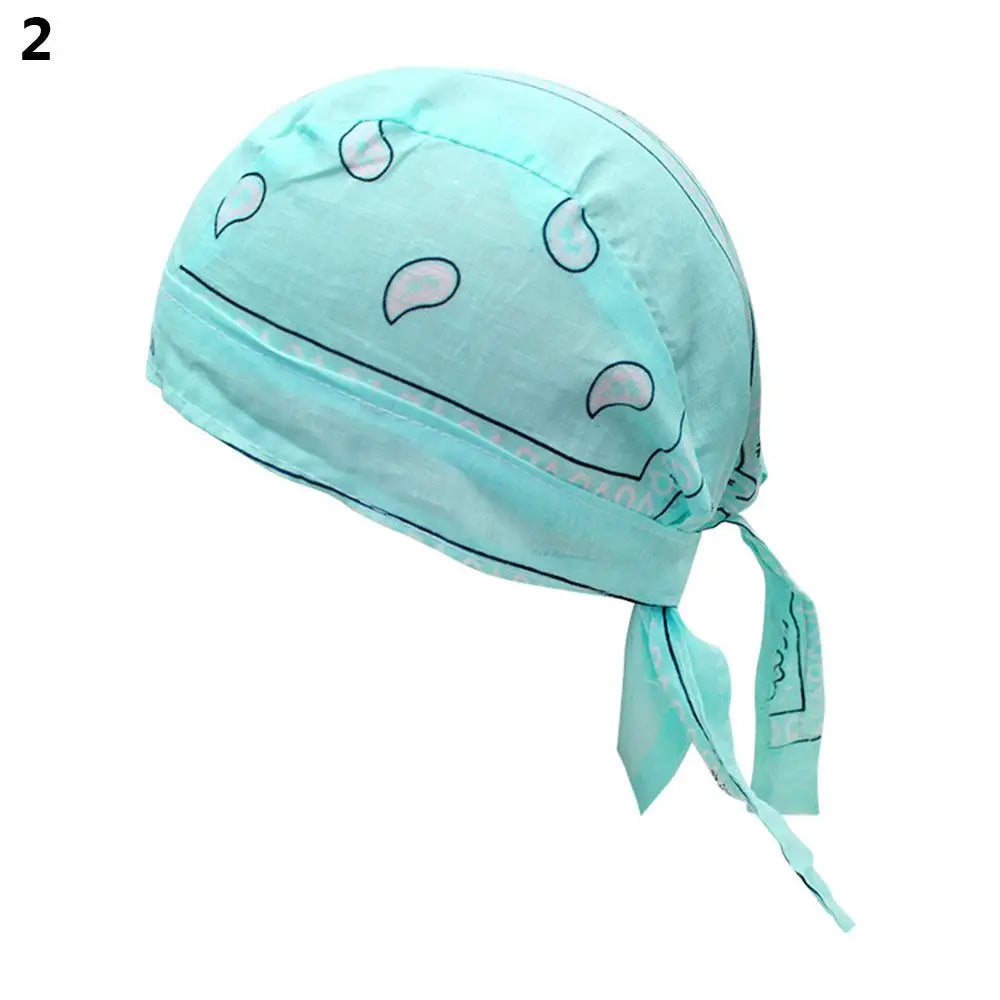 2021 New Quick Dry Cotton Pirate Hat Elastic Adjustable Cancer Chemo Cap Men Women Outdoor Sport Bandana Cycling Headscarf