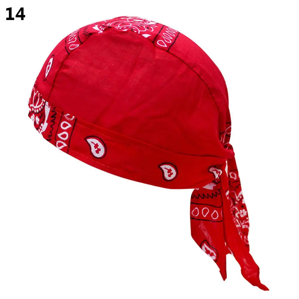 2021 New Quick Dry Cotton Pirate Hat Elastic Adjustable Cancer Chemo Cap Men Women Outdoor Sport Bandana Cycling Headscarf