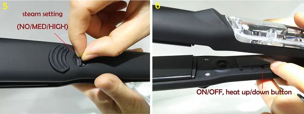 Steam Hair Straightener Professional Ceramic Vapor Flat Iron 450℉ Fast Heat Argan Oil Treatment Hair Care Tools
