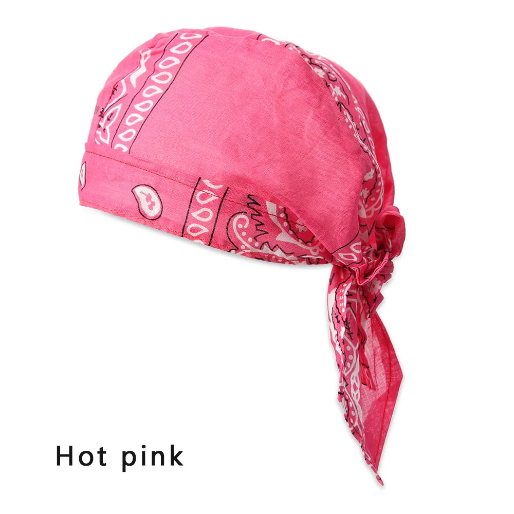 2021 New Quick Dry Cotton Pirate Hat Elastic Adjustable Cancer Chemo Cap Men Women Outdoor Sport Bandana Cycling Headscarf
