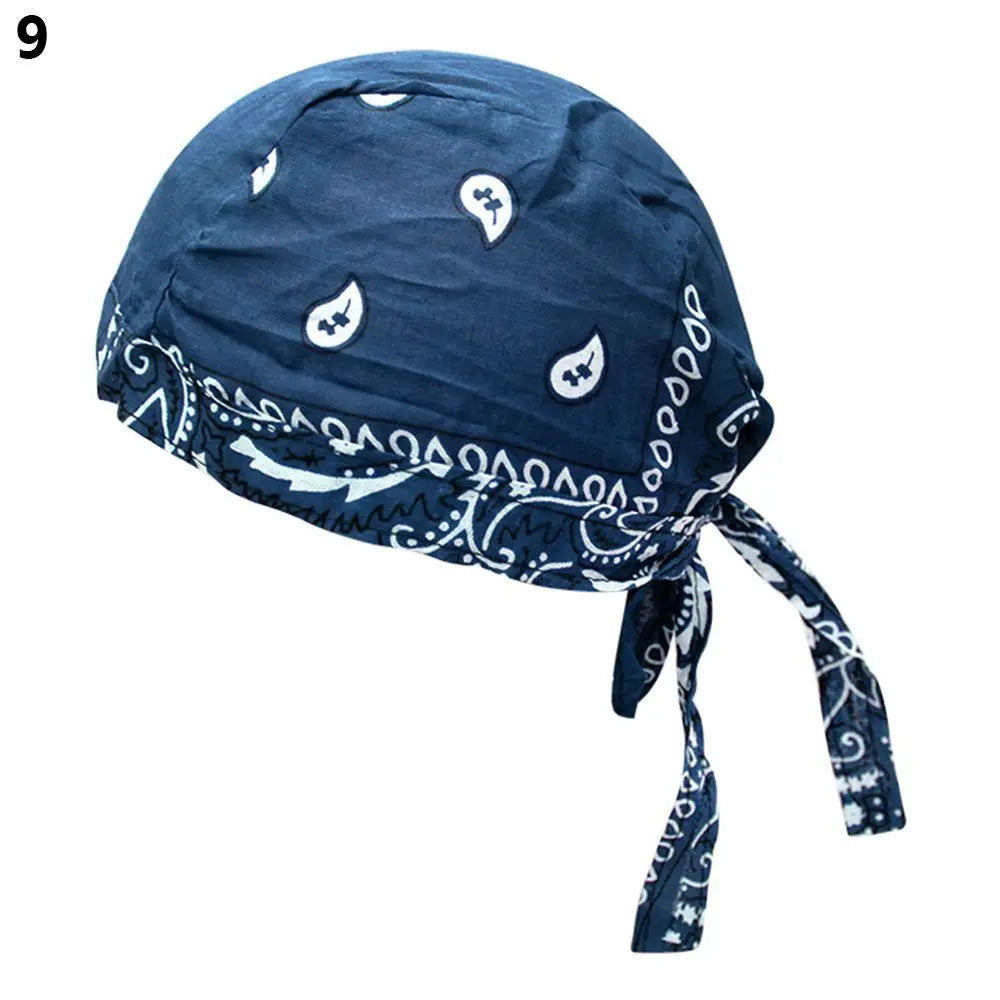 2021 New Quick Dry Cotton Pirate Hat Elastic Adjustable Cancer Chemo Cap Men Women Outdoor Sport Bandana Cycling Headscarf