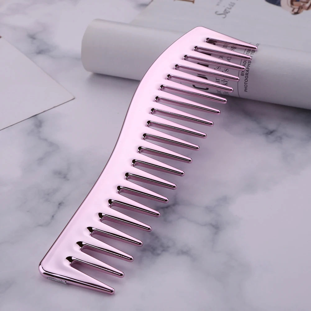Resin Electroplating Hairdressing Comb Hair Brush Large Wide Tooth Comb Haircut Tool Salon Barber Combs Styling