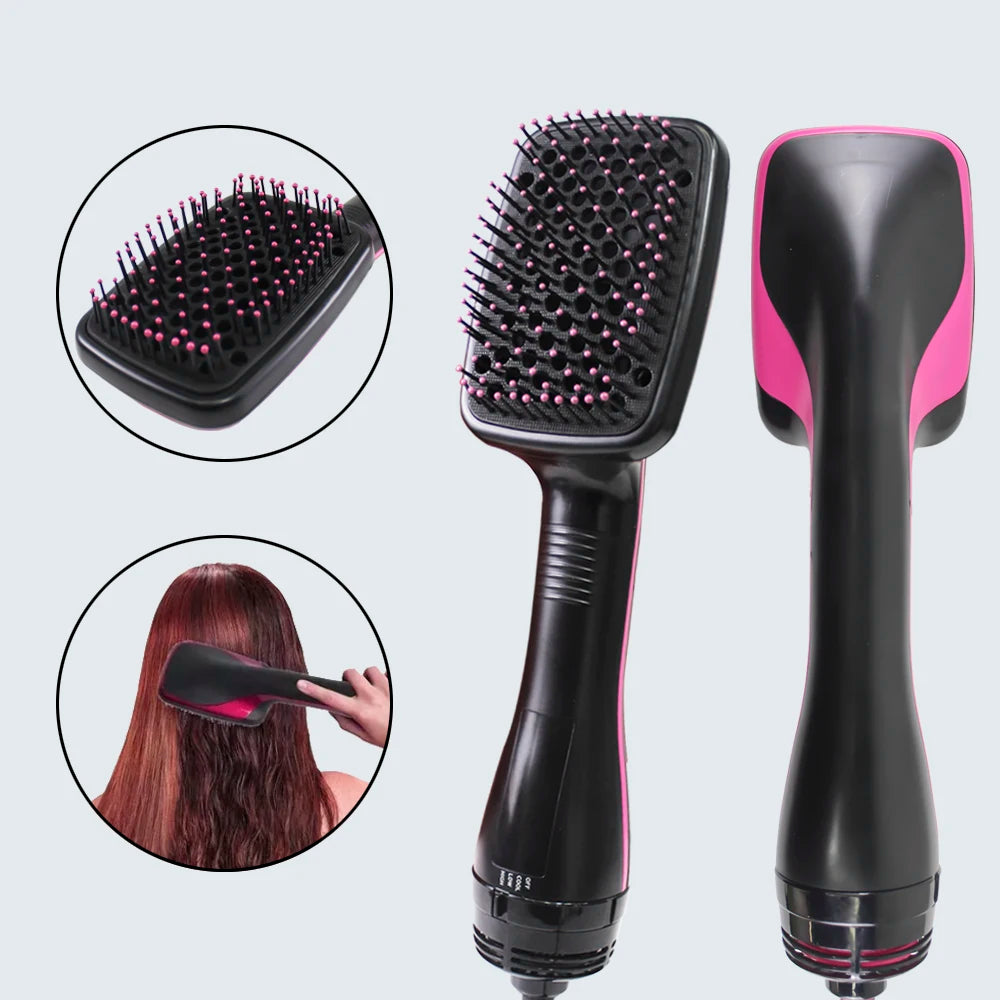 Hot Sale One Step  Hair Comb Negative Ion Hair Dryer Brush Curling Straight Wet And Dry Straight Curler Hot Air Comb