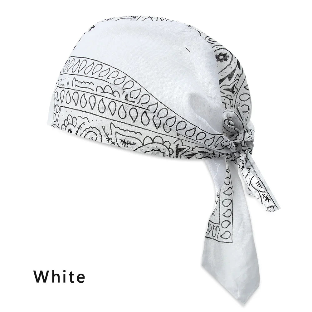 2021 New Quick Dry Cotton Pirate Hat Elastic Adjustable Cancer Chemo Cap Men Women Outdoor Sport Bandana Cycling Headscarf
