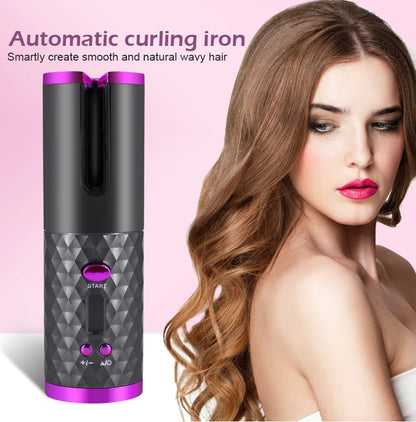 Portable Wireless Automatic Hair Curler 3 Color Options USB Charging Anti-Scalding Hair Curling Iron for Styling