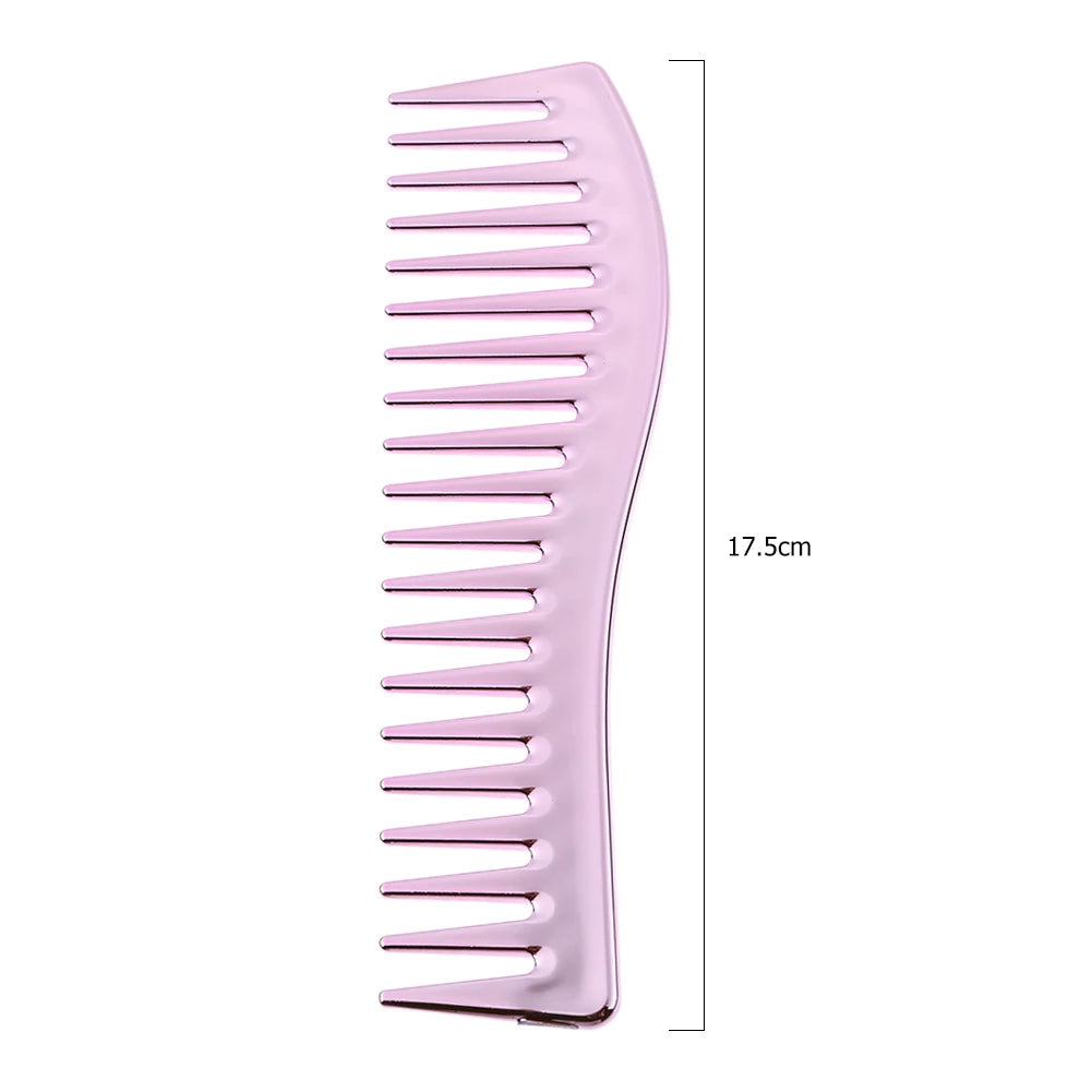 Resin Electroplating Hairdressing Comb Hair Brush Large Wide Tooth Comb Haircut Tool Salon Barber Combs Styling