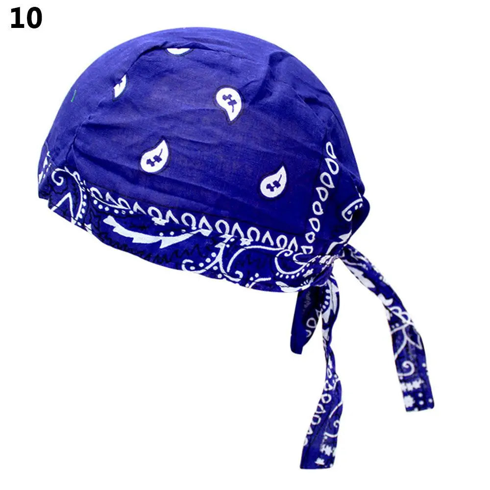 2021 New Quick Dry Cotton Pirate Hat Elastic Adjustable Cancer Chemo Cap Men Women Outdoor Sport Bandana Cycling Headscarf