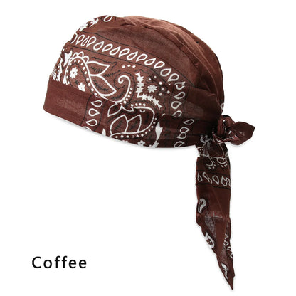 2021 New Quick Dry Cotton Pirate Hat Elastic Adjustable Cancer Chemo Cap Men Women Outdoor Sport Bandana Cycling Headscarf