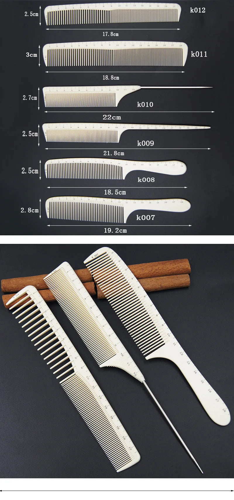 1PC High Quality Laser Scale Hair Comb Professional Hairdressing Comb Hair Brushes Salon Hair Cutting Styling Tools Barber Comb