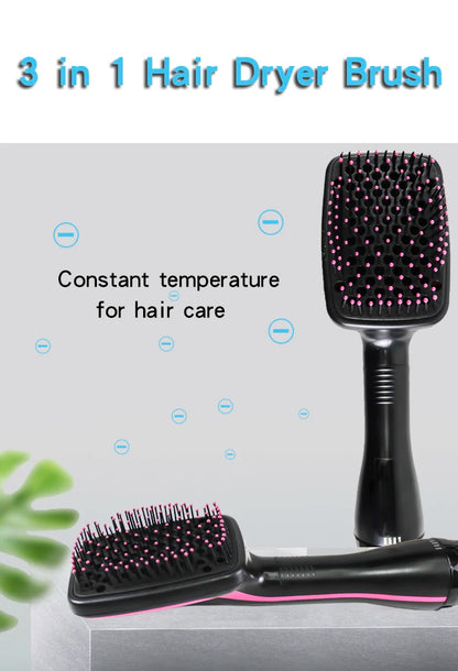 Hot Sale One Step  Hair Comb Negative Ion Hair Dryer Brush Curling Straight Wet And Dry Straight Curler Hot Air Comb
