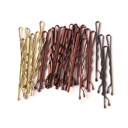 50 Pcs 4 Colors 5cm Hair Clip Lady Hairpins Curly Wavy Grips Hairstyle Hairpins Women Bobby Pins Styling Hair Accessories