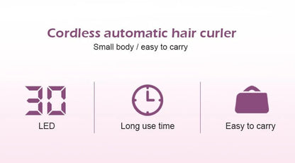 Portable Wireless Automatic Hair Curler 3 Color Options USB Charging Anti-Scalding Hair Curling Iron for Styling