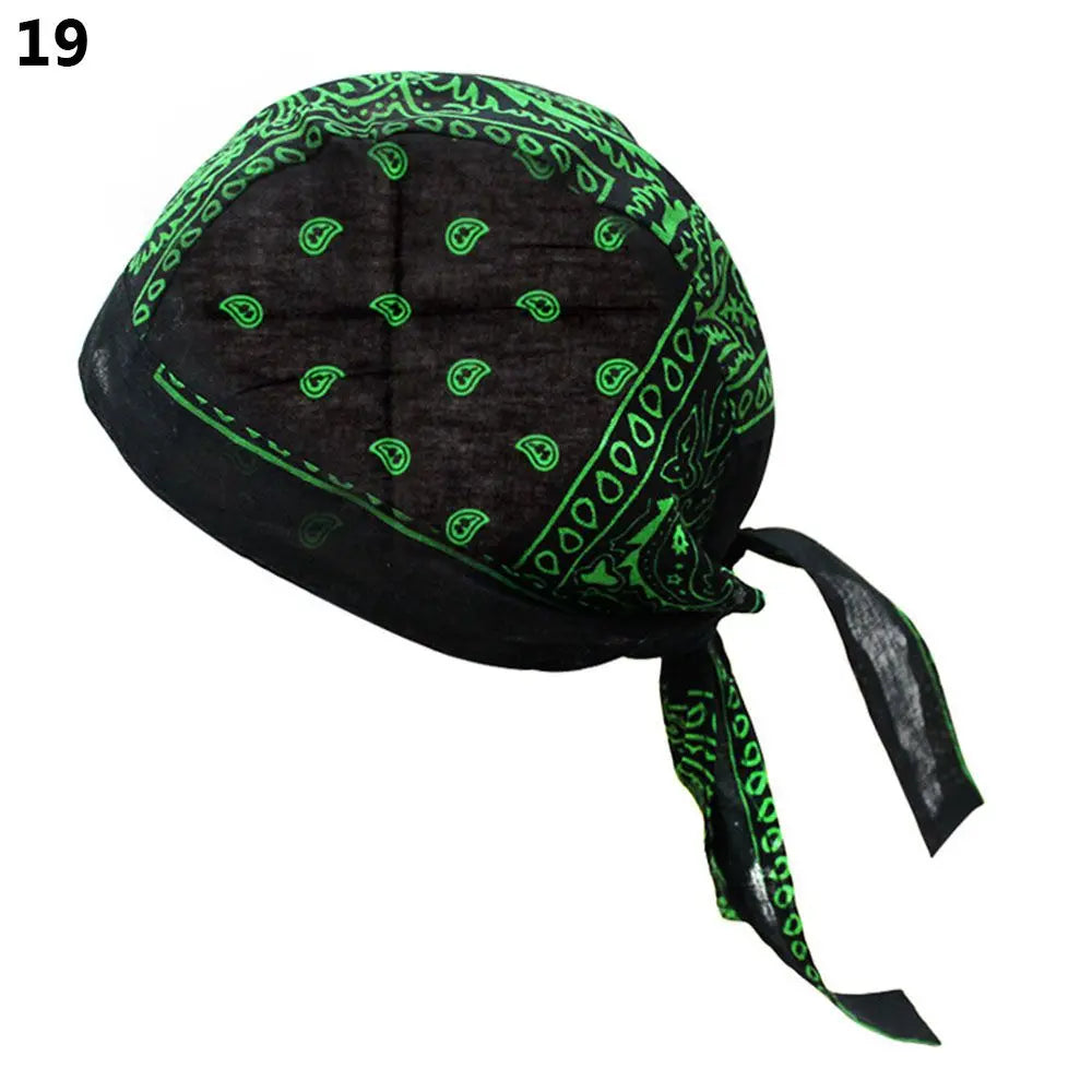 2021 New Quick Dry Cotton Pirate Hat Elastic Adjustable Cancer Chemo Cap Men Women Outdoor Sport Bandana Cycling Headscarf