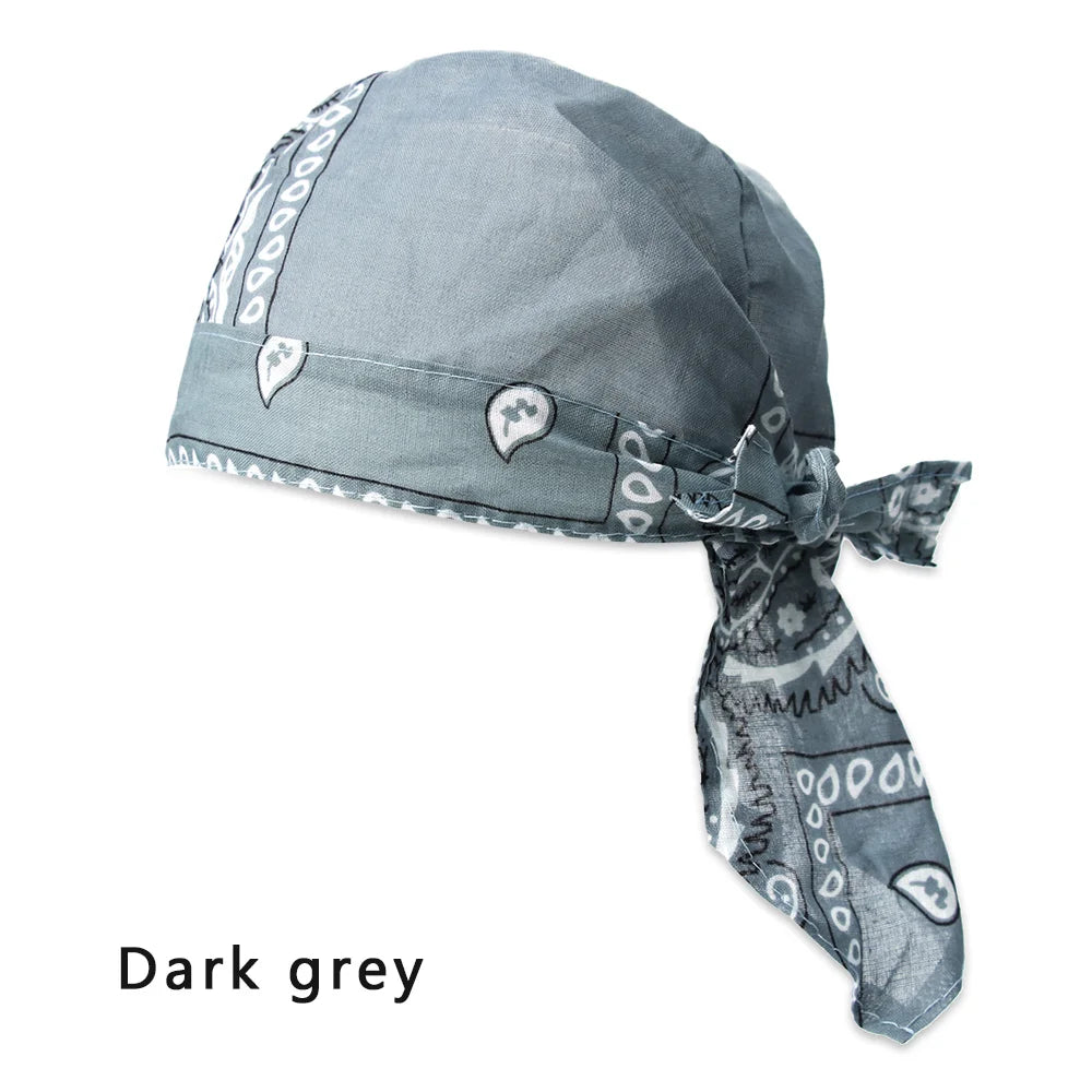 2021 New Quick Dry Cotton Pirate Hat Elastic Adjustable Cancer Chemo Cap Men Women Outdoor Sport Bandana Cycling Headscarf