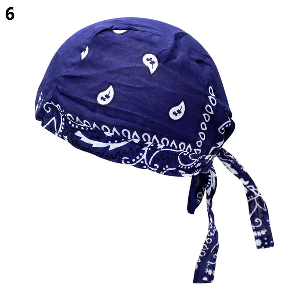 2021 New Quick Dry Cotton Pirate Hat Elastic Adjustable Cancer Chemo Cap Men Women Outdoor Sport Bandana Cycling Headscarf