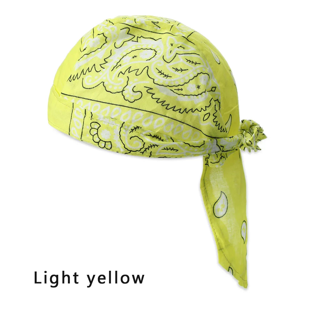 2021 New Quick Dry Cotton Pirate Hat Elastic Adjustable Cancer Chemo Cap Men Women Outdoor Sport Bandana Cycling Headscarf