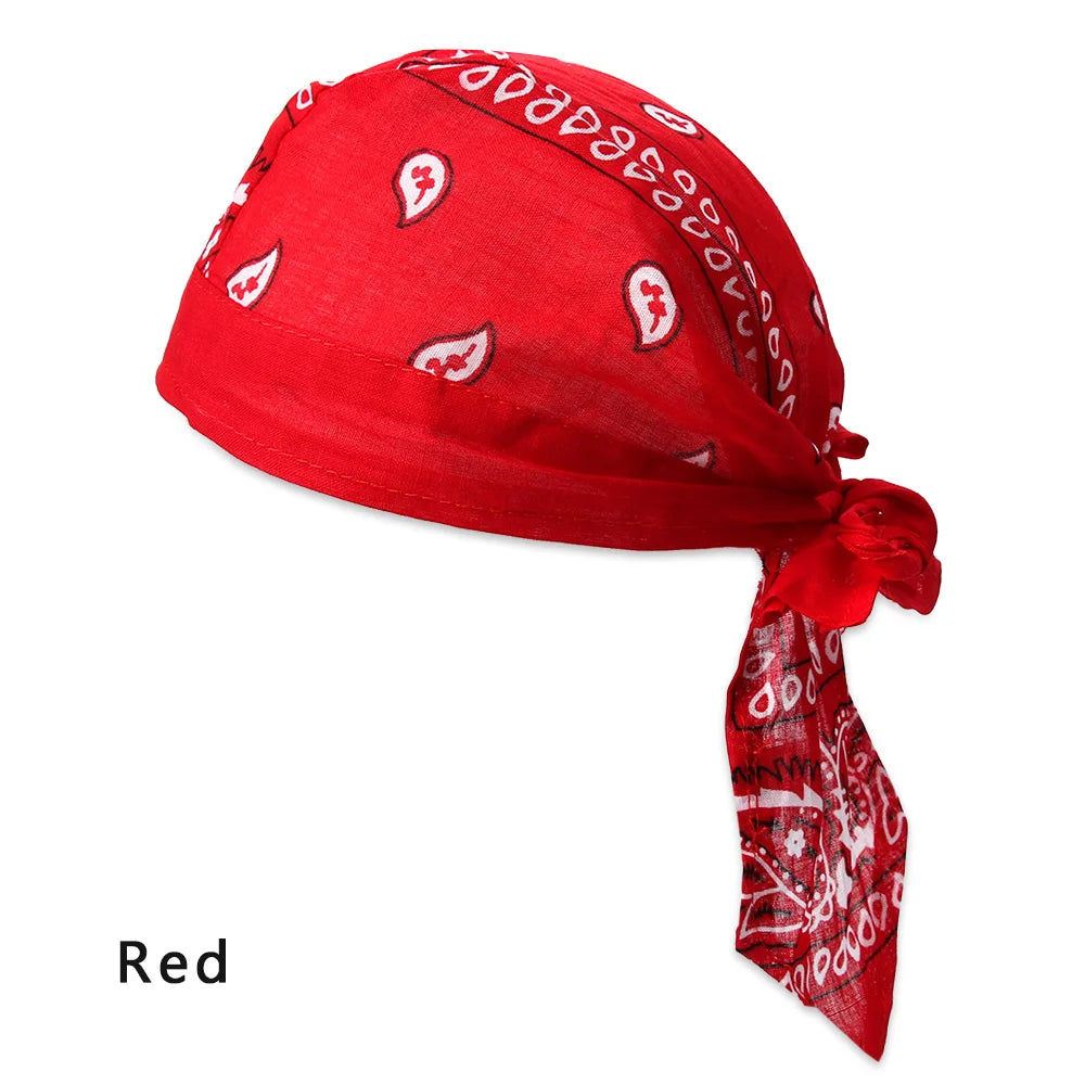 2021 New Quick Dry Cotton Pirate Hat Elastic Adjustable Cancer Chemo Cap Men Women Outdoor Sport Bandana Cycling Headscarf