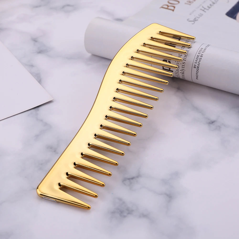 Resin Electroplating Hairdressing Comb Hair Brush Large Wide Tooth Comb Haircut Tool Salon Barber Combs Styling