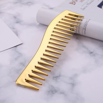Resin Electroplating Hairdressing Comb Hair Brush Large Wide Tooth Comb Haircut Tool Salon Barber Combs Styling