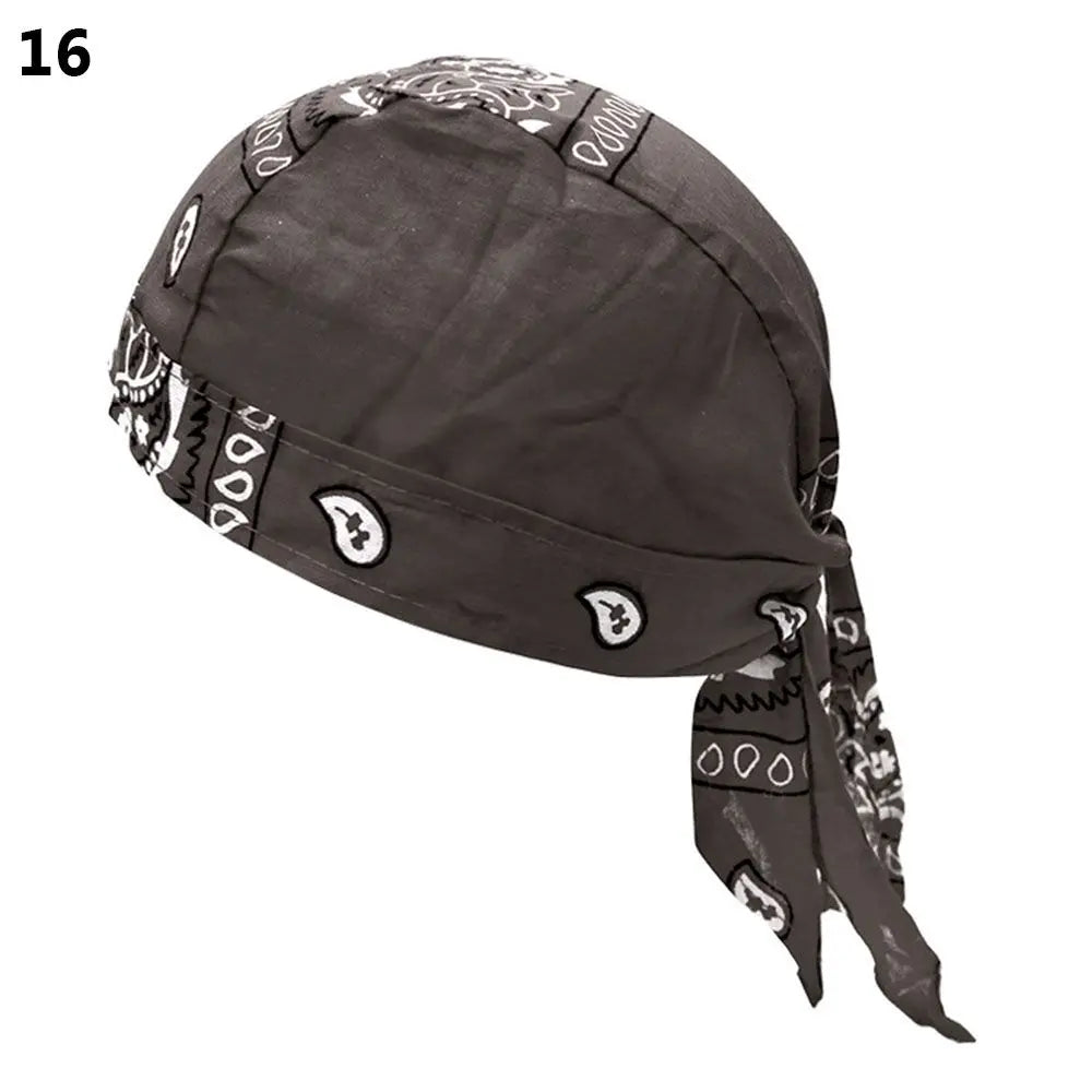 2021 New Quick Dry Cotton Pirate Hat Elastic Adjustable Cancer Chemo Cap Men Women Outdoor Sport Bandana Cycling Headscarf