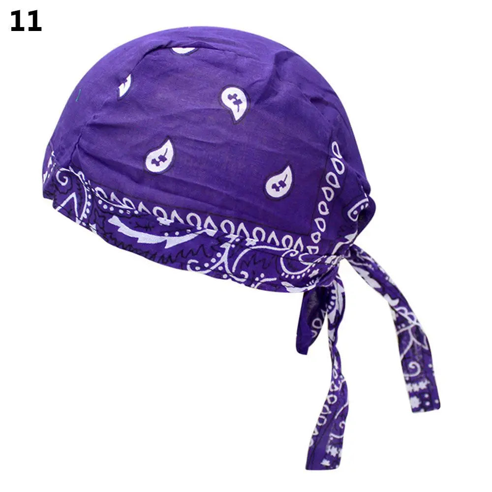 2021 New Quick Dry Cotton Pirate Hat Elastic Adjustable Cancer Chemo Cap Men Women Outdoor Sport Bandana Cycling Headscarf