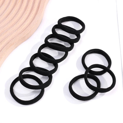 200PCS/Set Women Girls Basic Hair Bands Simple Solid Colors Elastic Headband Hair Ropes Ties Hair Accessories Ponytail Holder