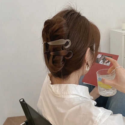 Korean Geometric Hair Clips Fashion Sweet Banana Hair Clip Ponytail Clip simple for Women Girls Hair Accessories Headband New