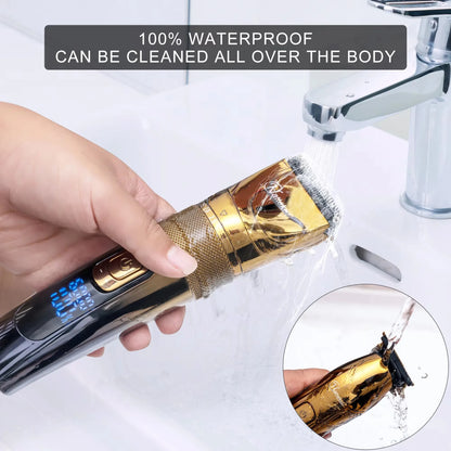 Hatteker Men's Hair Clipper Set 2 Rechargeable Electric Shaver Body Hair Trimmer Professional Hair Cutting Machine for Men