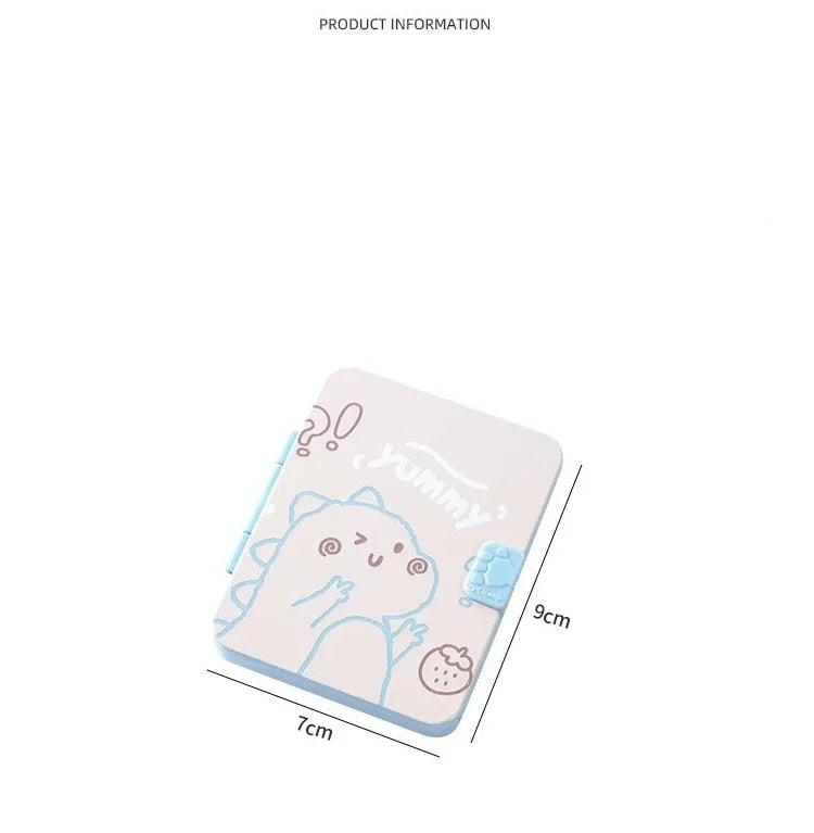 Cute Cartoon Small Comb with Mirror Portable Mini Pocket Comb Outdoor Traveling Hairdressing Comb Personal Hair Styling Tools
