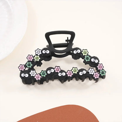 YWYHJ Creative Small Cinderblock Hair Claw Cute Black Cartoon Hair Claws Japan Wacky Claw Clip Hair Accessories for Women Girls
