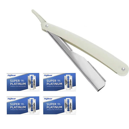Manual Shaver for Men Barbershop Razor Stainless Steel Shank Is Easy To Use Safety Razor 1Pcs Shaving Razor with Blades