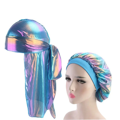 Single-Layer Shower Cap Women Satin Bonnet Sleeping Hat Female Hair Protect Hat Confinement Cap Head Cover Bathroom Accessories