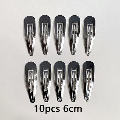 10/20/30pcs/set Women Silver Gold Black Waterdrop Shape Basic Alloy Hair Clips BB hairpins Barrettes Fashion Hair Accessories