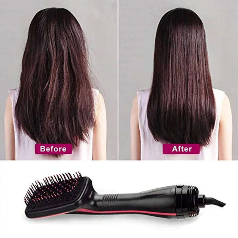 Hot Sale One Step  Hair Comb Negative Ion Hair Dryer Brush Curling Straight Wet And Dry Straight Curler Hot Air Comb