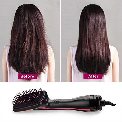 Hot Sale One Step  Hair Comb Negative Ion Hair Dryer Brush Curling Straight Wet And Dry Straight Curler Hot Air Comb