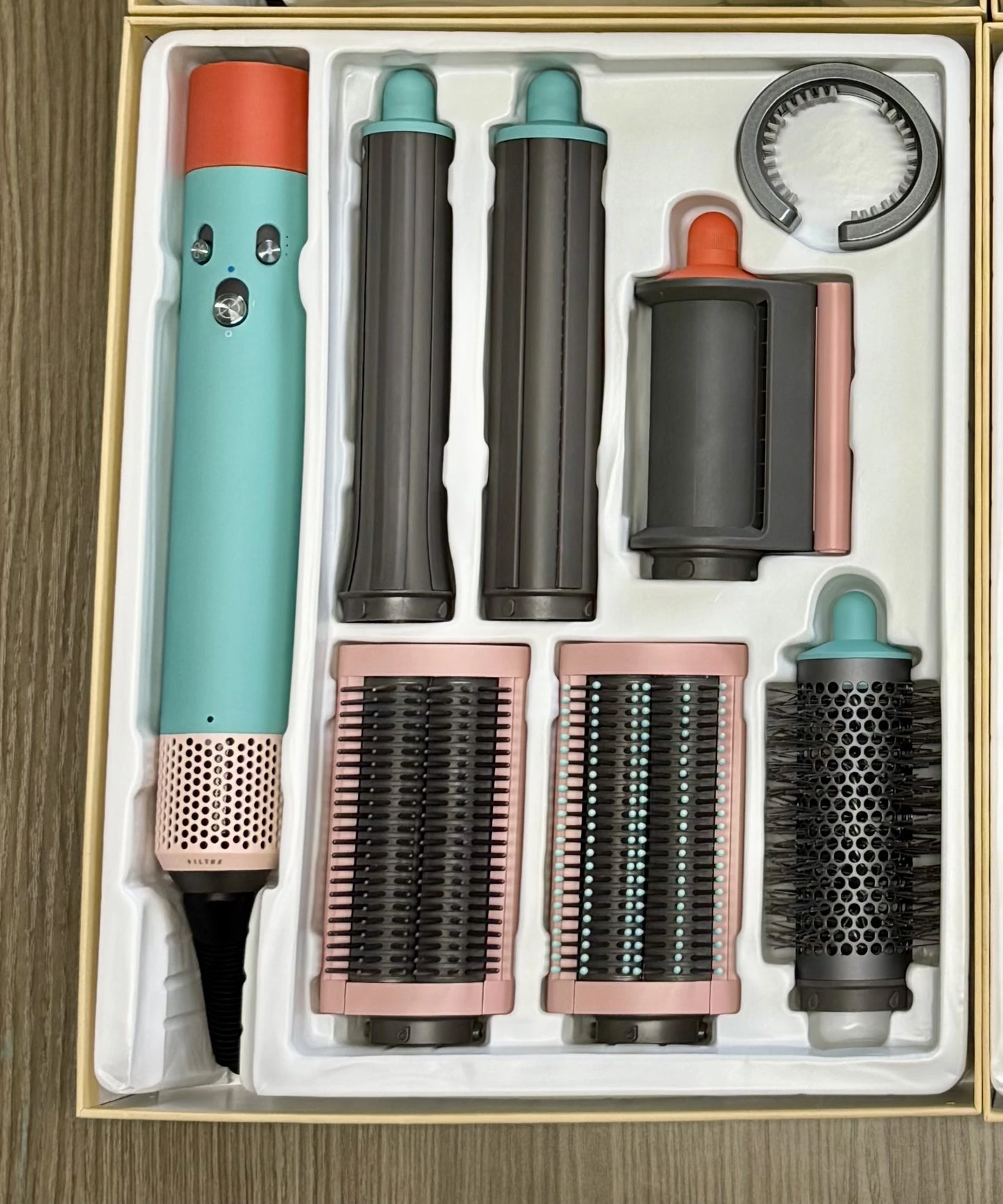 EU 7 in1 Multi Hair Styler Curling Iron Professional Hair Straightener Curling Barrel Brush Hair Salon HairStylerTool hotcomb