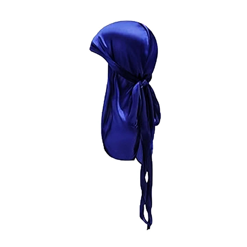 ZZ Silky Durag For Kids Boys Adult Long Tailed Pirate Hat Hip-Hop Bandanas Doo Rag Turban Waves Cap Headwear Pre-Tied Headwrap