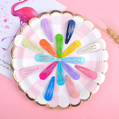10Pcs Solid Colors BB Hairclips Girls Y2K Cute Small Barrettes Women Simple Metal Snap Clip Headdress Children Hair Accessories