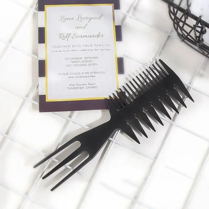 Double Side Professional Tooth Combs Fish Bone Shape Hair Brush Barber Hair Dyeing Cutting Coloring Brush Man Hairstyling Tool