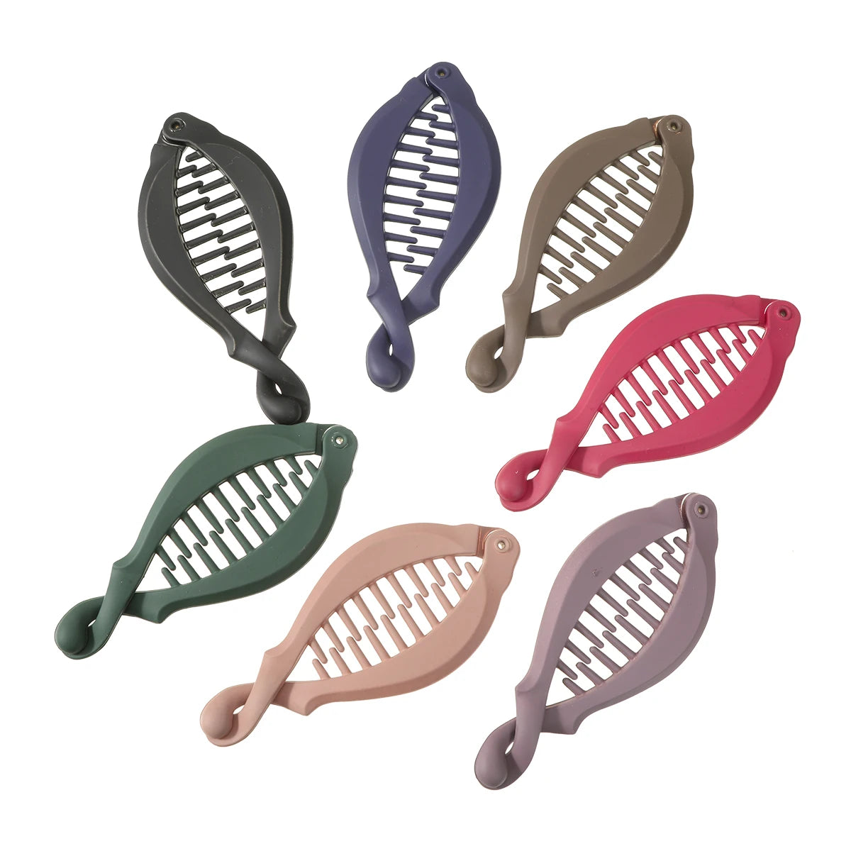 AWAYTR Simple Hair Clip Hair Comb Clamp Grip Slide Fish Banana Hair Claw Clips Hairpins 9.5CM Women Girls Hair Accessories
