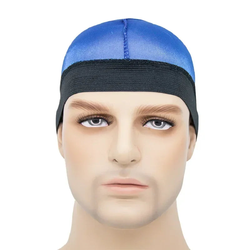 Satin Elastic Breathable Turban Hat Hair Headwear Bonnets Hats for Fedoras Beanie for Adult Dome Wave Cap