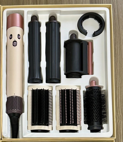 EU 7 in1 Multi Hair Styler Curling Iron Professional Hair Straightener Curling Barrel Brush Hair Salon HairStylerTool hotcomb