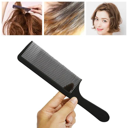 1PC Black Flattop Hair Cutting Comb Heat Resistant Hair Cutting Tool Hairdressing Hair Stylist Salon Carbon Antistatic Combs