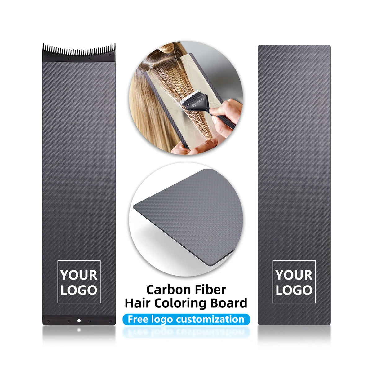Professional Carbon Fiber Balayage Board for Barber Hairdresser Design Styling Tools Accessories and Hair Coloring Dyeing Board