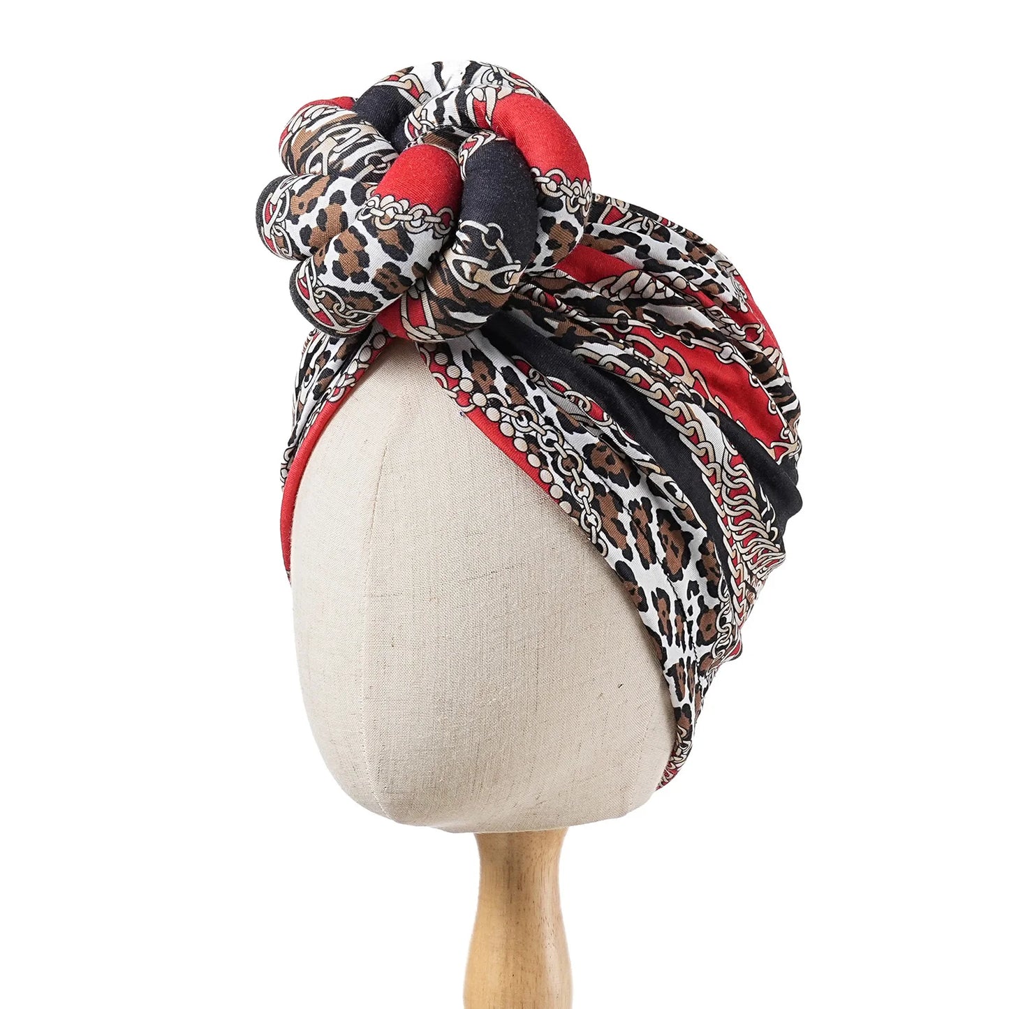 New African Turban for Women Large Flower Stretch Turban Headwrap Beanie Hat Ladies Turbante Mujer Bandanas Chemo Cap Head Cover